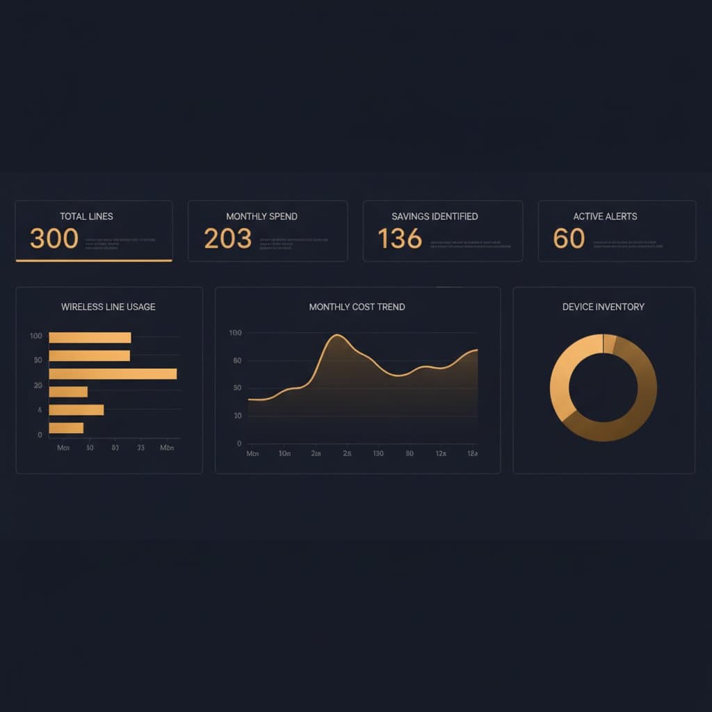 Telecom management dashboard